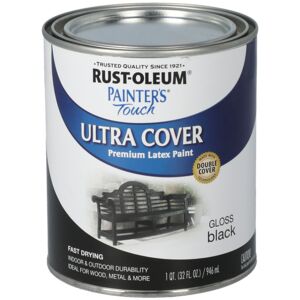 Rust-Oleum Painter's Touch Ultra Cover Premium Latex Paint Black 946ml Rust-Oleum Painter's Touch Ultra Cover Premium Latex Paint Black 946ml